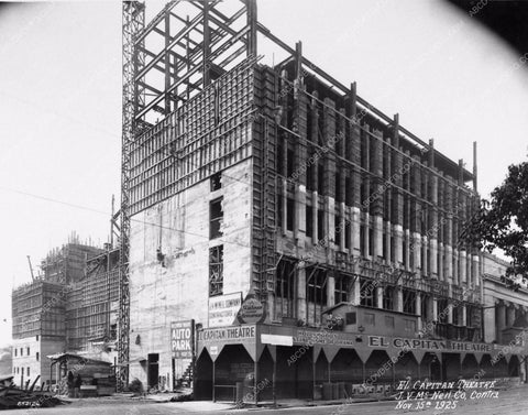 1925 historic Hollywood L.A. El Capitan Theatre under construction 2877-20