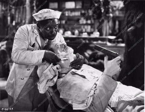 Clarence Muse shaving Alan Dinehart film Fury of the Jungle 2890-26
