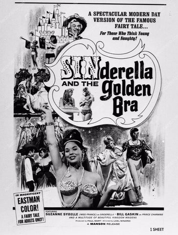ad slick exploitation film Sinderella and the Golden Bra 2909b-14
