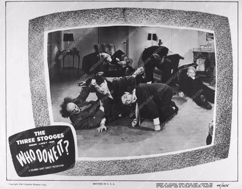 Three Stooges Moe Larry Shemp comedy short Who Done It 2919-22