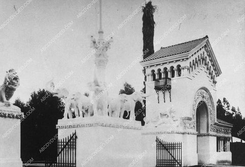 historic Los Angeles Hollywood 1920 Selig Studios zoo entrance 3034-13