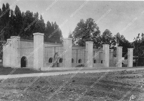 historic Los Angeles Hollywood 1920 Selig Studios the zoo 3034-22
