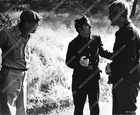 John Huston Audie Murphy on location film The Red Badge of Courage 3051-24