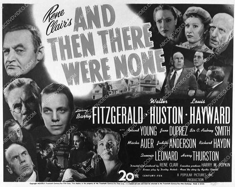 ad slick Barry Fitzgerald Louis Hayward and cast film And Then Were None 3118-08