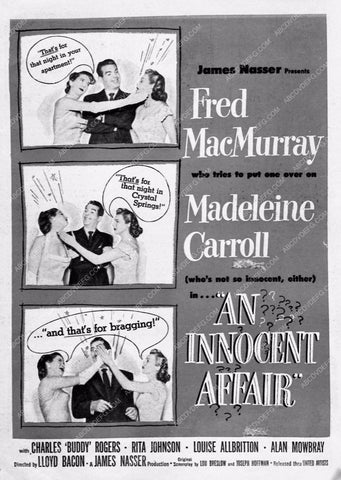 Fred MacMurray add slick An Innocent Affair 3186-02
