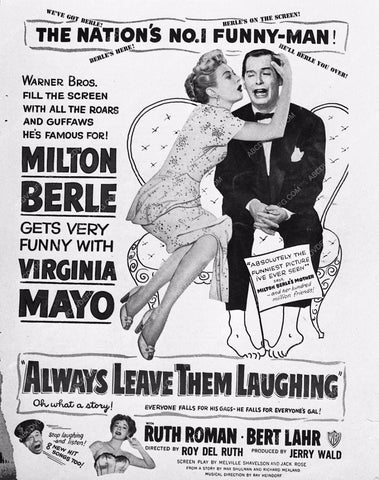 Virginia Mayo Milton Berle add slick Always Leave Them Laughing 3200-02