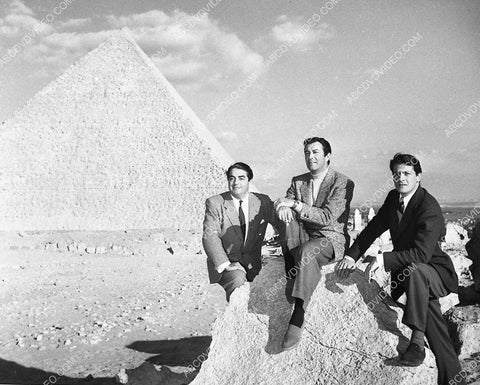 Robert Taylor & studio execs on location Egypt Pyramids film Valley of the Kings 3259-12
