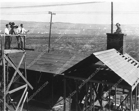 historic Los Angeles Hollywood MGM Studios backlot w sets camera unknown silent film 3364-17