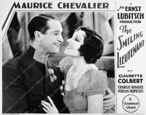 Maurice Chevalier Claudette Colbert film The Smiling Lieutenant 3369-27