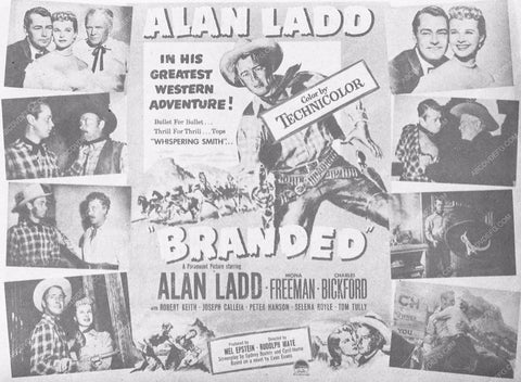 ad slick Alan Ladd film Branded 3406-02