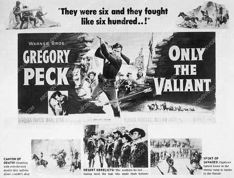 ad slick Gregory Peck film Only the Valiant 3417-32