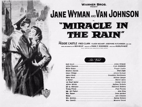 ad slick Jane Wyman Van Johnson Miracle In the Rain 3445-02