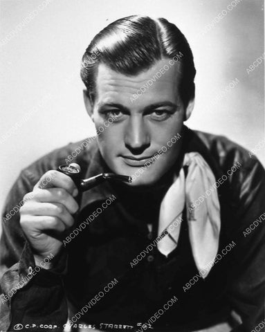 handsome Charles Starrett w pipe portrait 3469-26