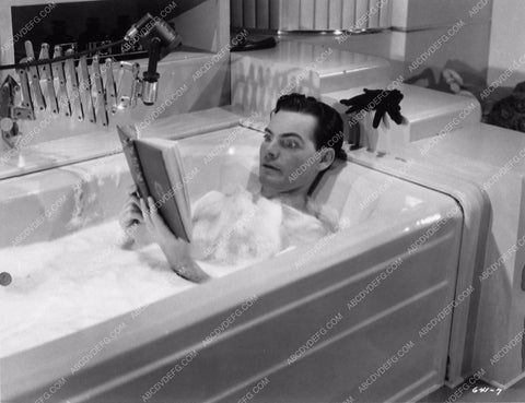 Eddie Quillan in bath tub art deco bathroom film The Mandarin Mystery 3502-34