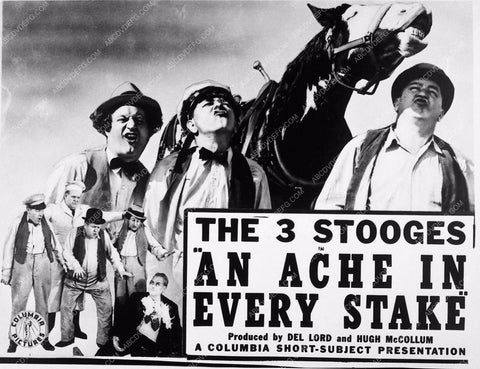 Moe Larry and Curly The Three Stooges An Ache in Every Stake 3506-11