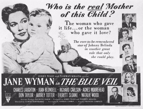 ad slick Jane Wyman Charles Laughton The Blue Veil 3573-02