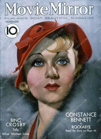 Constance Bennett Movie Mirror magazine cover 35m-780