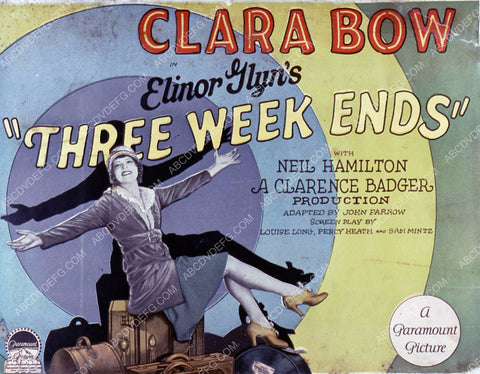 Clara Bow silent film Three Week Ends 35m-989