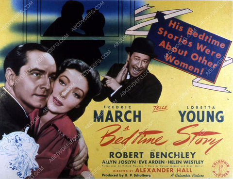 Fredric March Loretta Young Robert Benchley film A Bedtime Story 35m-10470