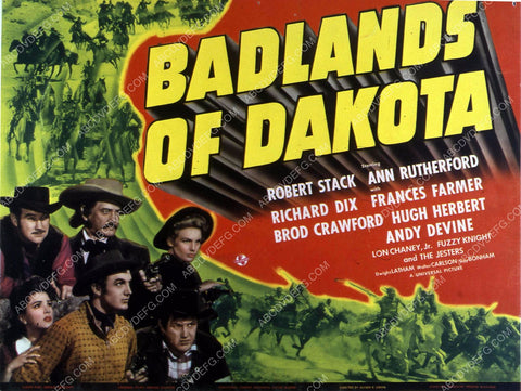 Robert Stack Ann Rutherford Frances Farmer film Badlands of Dakota 35m-10502