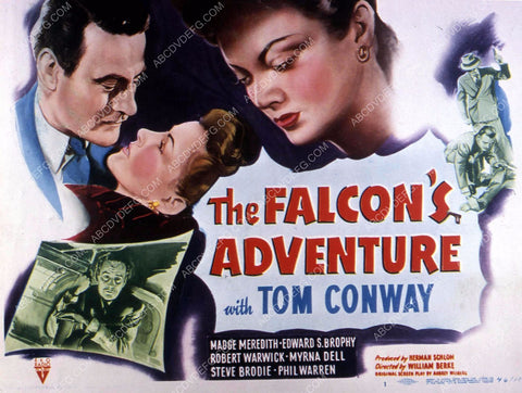 Tom Conway Madge Meredith film The Falcon's Adventure 35m-10555