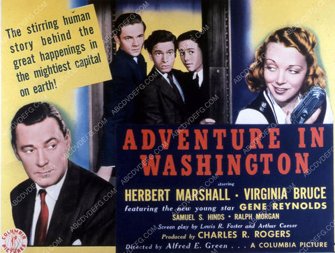 Herbert Marshall Virginia Bruce film Adventure in Washington 35m-10649