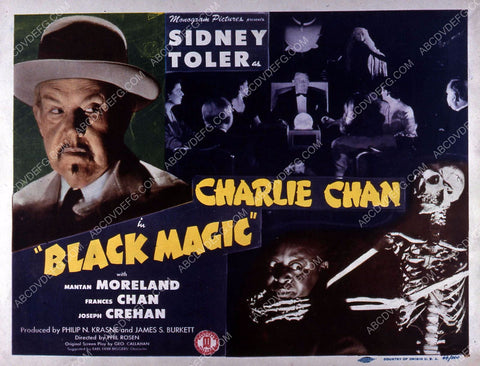 Sidney Toler Mantan Moreland film Charlie Chan in Black Magic 35m-10691
