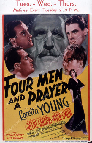 Loretta Young Richard Greene George Sanders film Four Men and a Prayer 35m-10806