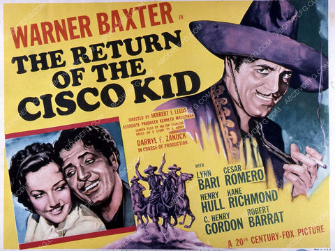 Warner Baxter Lynn Bari film Return of the Cisco Kid 35m-10811