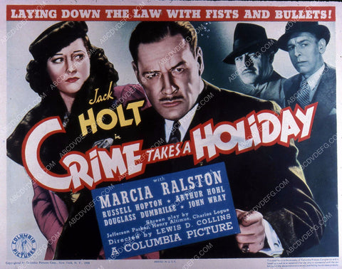 Jack Holt Marcia Ralston film Crime Takes a Holiday 35m-10832