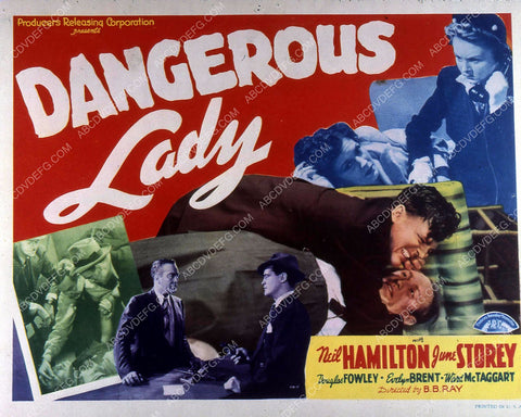 Neil Hamilton June Storey film Dangerous Lady 35m-10848
