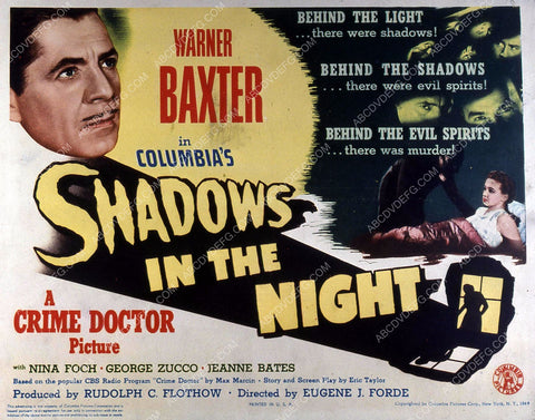 Warner Baxter Crime Doctor film Shadows in the Night 35m-10857