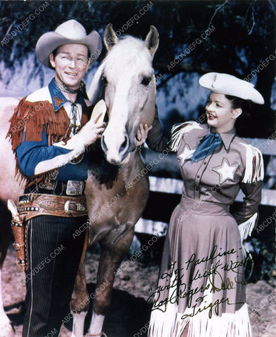 Roy Rogers Dale Evans and Trigger portrait 35m-11038