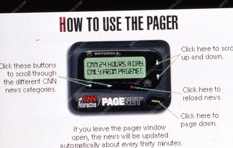 ad promo CNN TV network CNN Pagenet news update pager 35m-11124