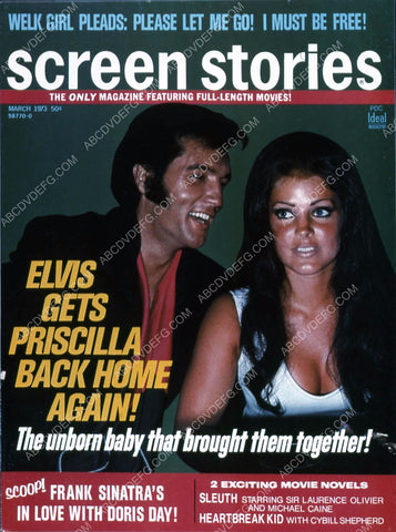 Elvis Presley and Priscilla Screen Stories magazine cover 35m-11283