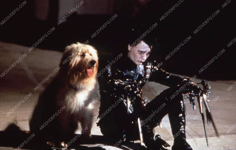 Johnny Depp and the dog film Edward Scissorhands 35m-12494