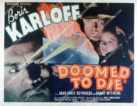 Boris Karloff Grant Withers Marjorie Reynolds film Doomed to Die 35m-14192