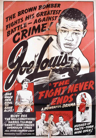 Joe Louis Ruby Dee all black cast film The Fight Never Ends 35m-14577