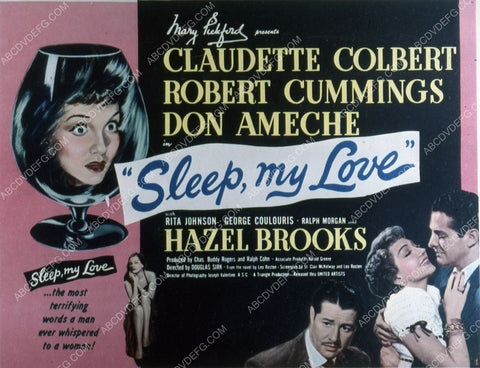 Claudette Colbert Don Ameche film Sleep My Love 35m-1505