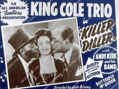 King Cole Trio Andy Kirk Dusty Fletcher Butterfly McQueen all black cast film Killer Diller 35m-15187