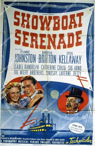 Barbara Britton Johnnie Johnston film Showboat Serenade 35m-15311