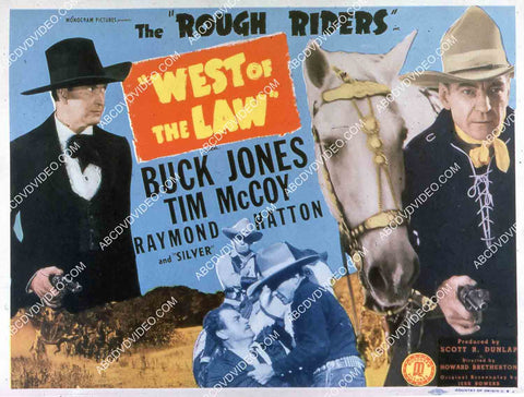 Buck Jones Tim McCoy Raymond Hatton film West of the Law 35m-15367