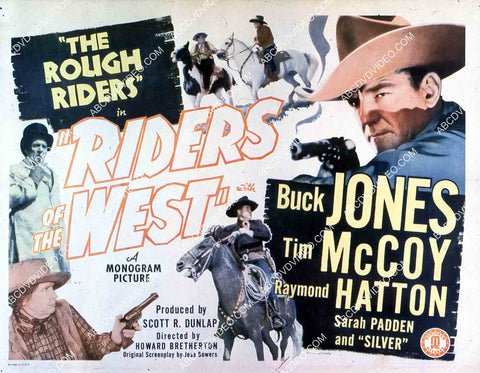 Buck Jones Tim McCoy Raymond Hatton film Riders of the West 35m-15385