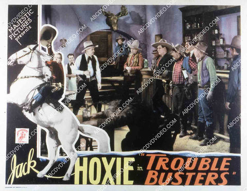 Jack Hoxie and cast film Trouble Busters 35m-15409