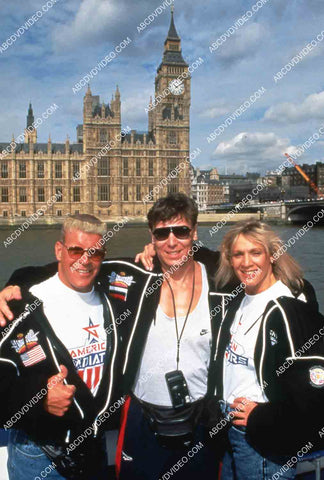 Jim Starr and athletes workout in London athletic game show TV American Gladiators 35m-15722