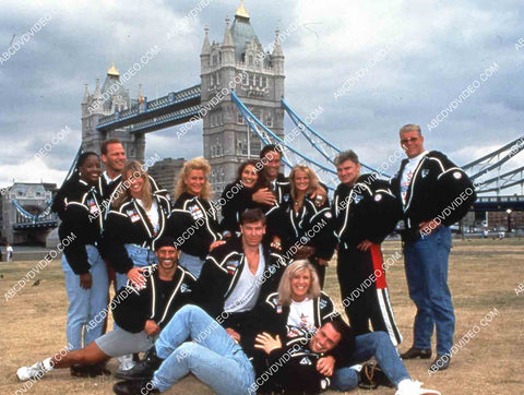 Jim Starr and athletes workout in London athletic game show TV American Gladiators 35m-15724