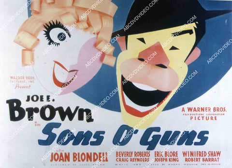 Joan Blondell Joe E Brown caricatures film Sons O Guns 35m-15804