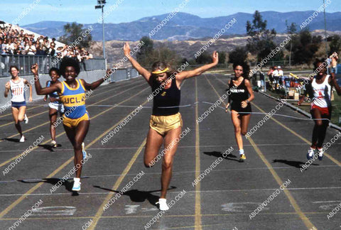 Susan Anton crossing the finish line film GoldenGirl 35m-16032