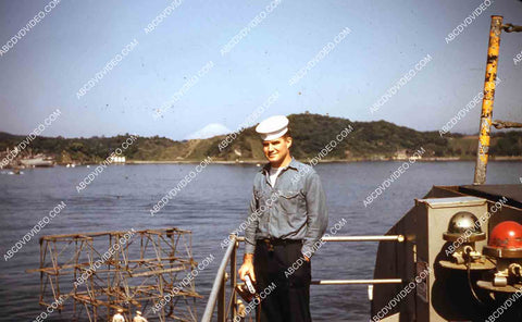 circa 1956 U.S. Naval shipyard Subic Bay Philippines aircraft carrier USS Shangri-La in dry dock 35m-16302