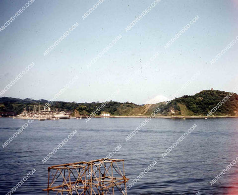 circa 1956 view of Subic Bay Philippines from deck aircraft carrier USS Shangri-La 35m-16304